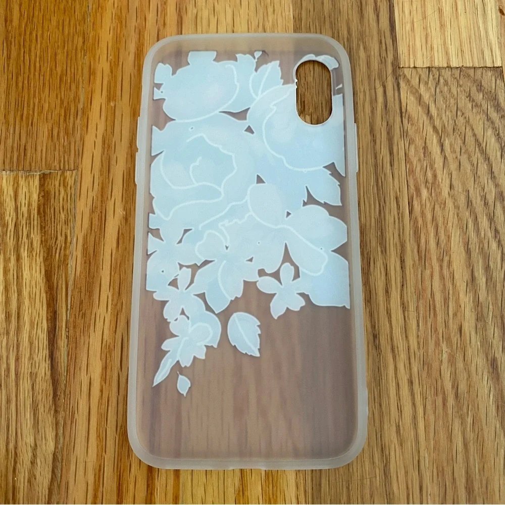 iPhone X/XS Purple Floral Phone Case Frosted Phone Cover